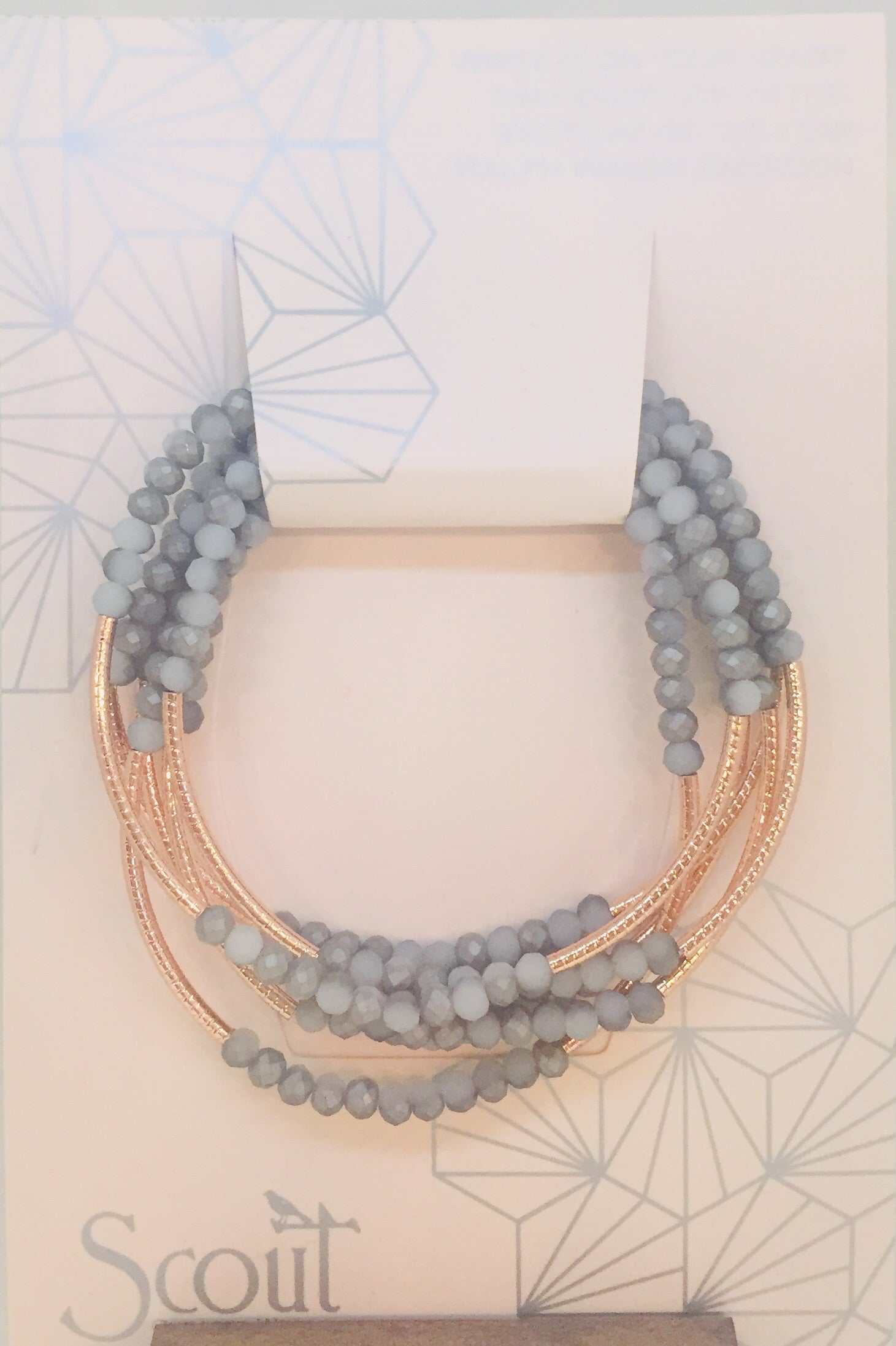 Pewter/Rose Gold Bracelet Wrap/Necklace