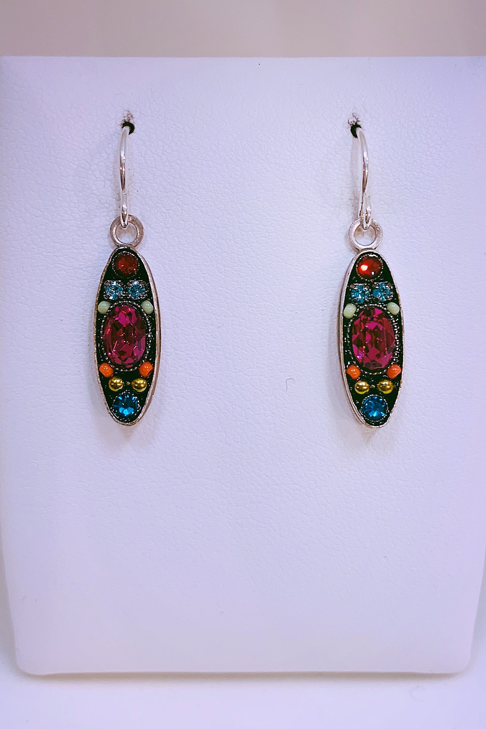 Milano Long Oval Earring-Multicolor