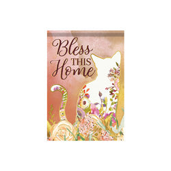 Floral Cat Garden Flag