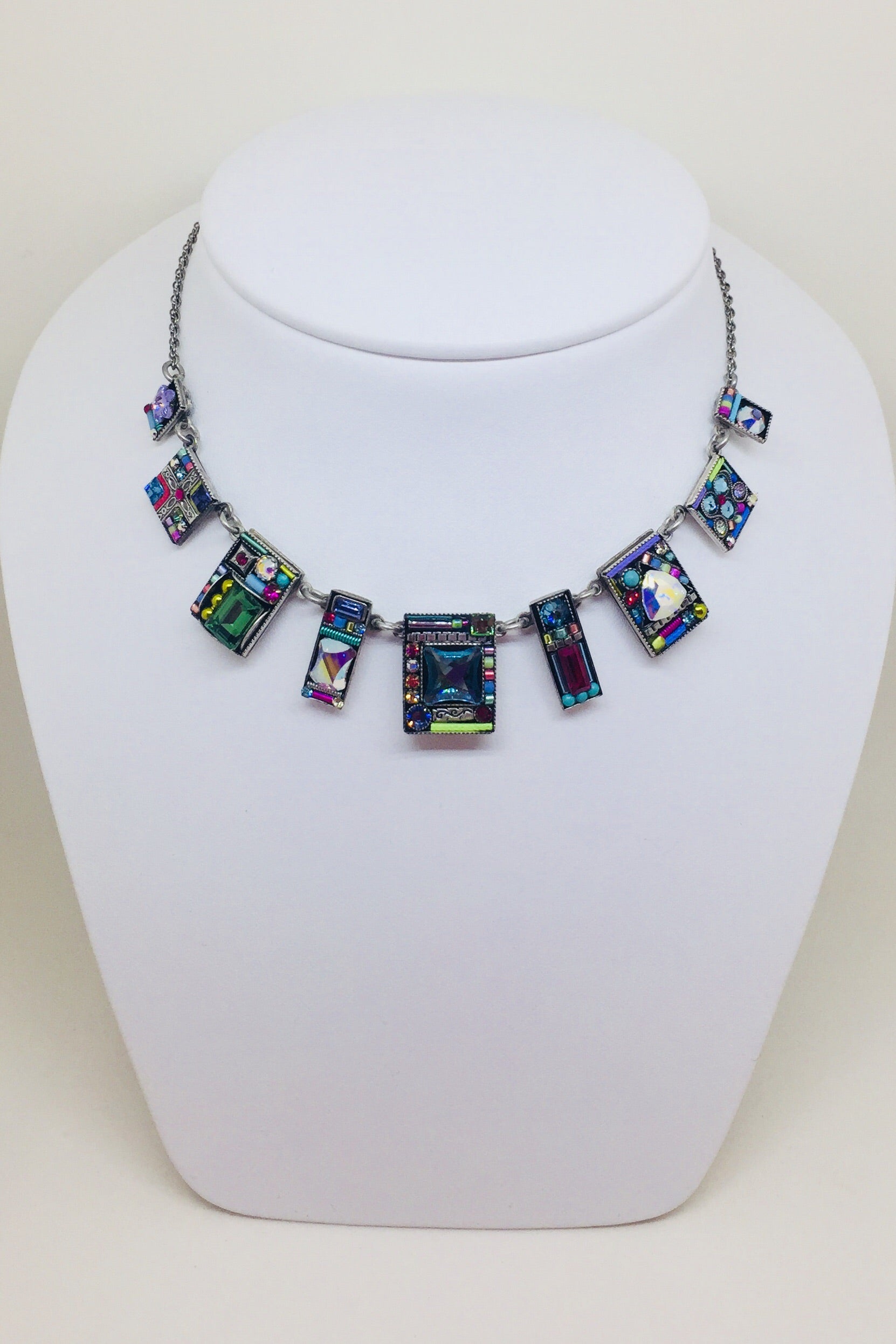 Geometric Large Square Necklace-Soft