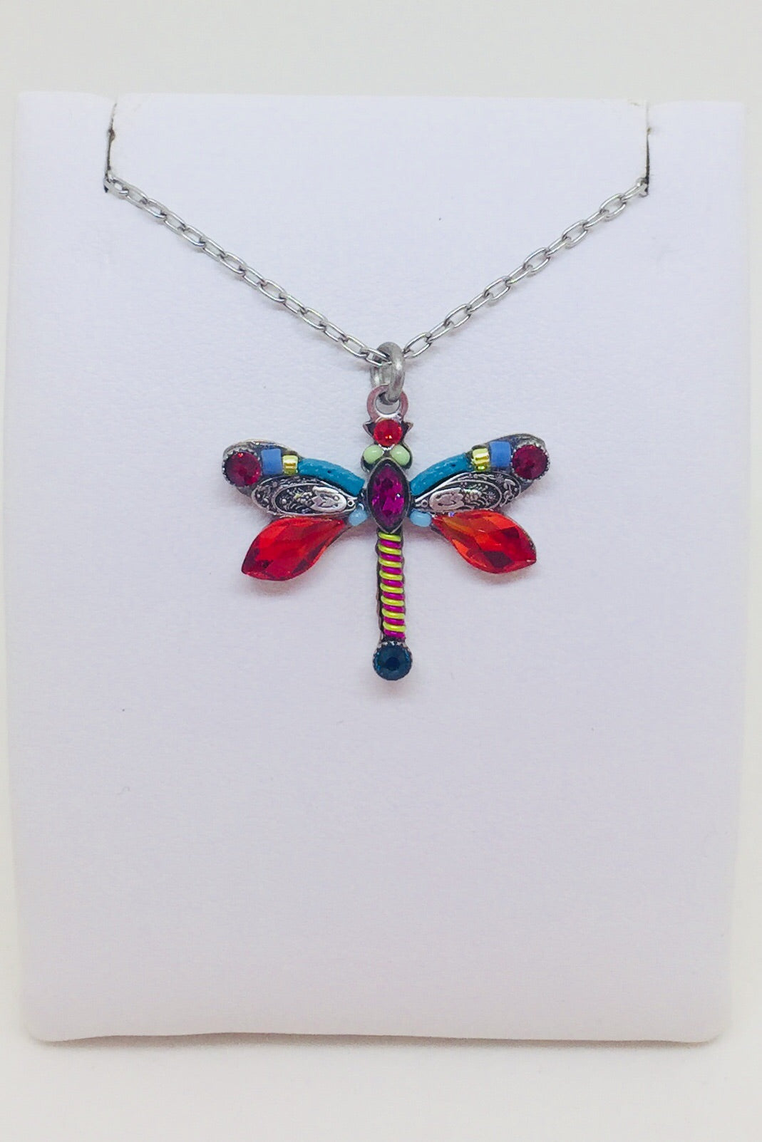 Dragonfly Large Pendant Necklace-Multi Color