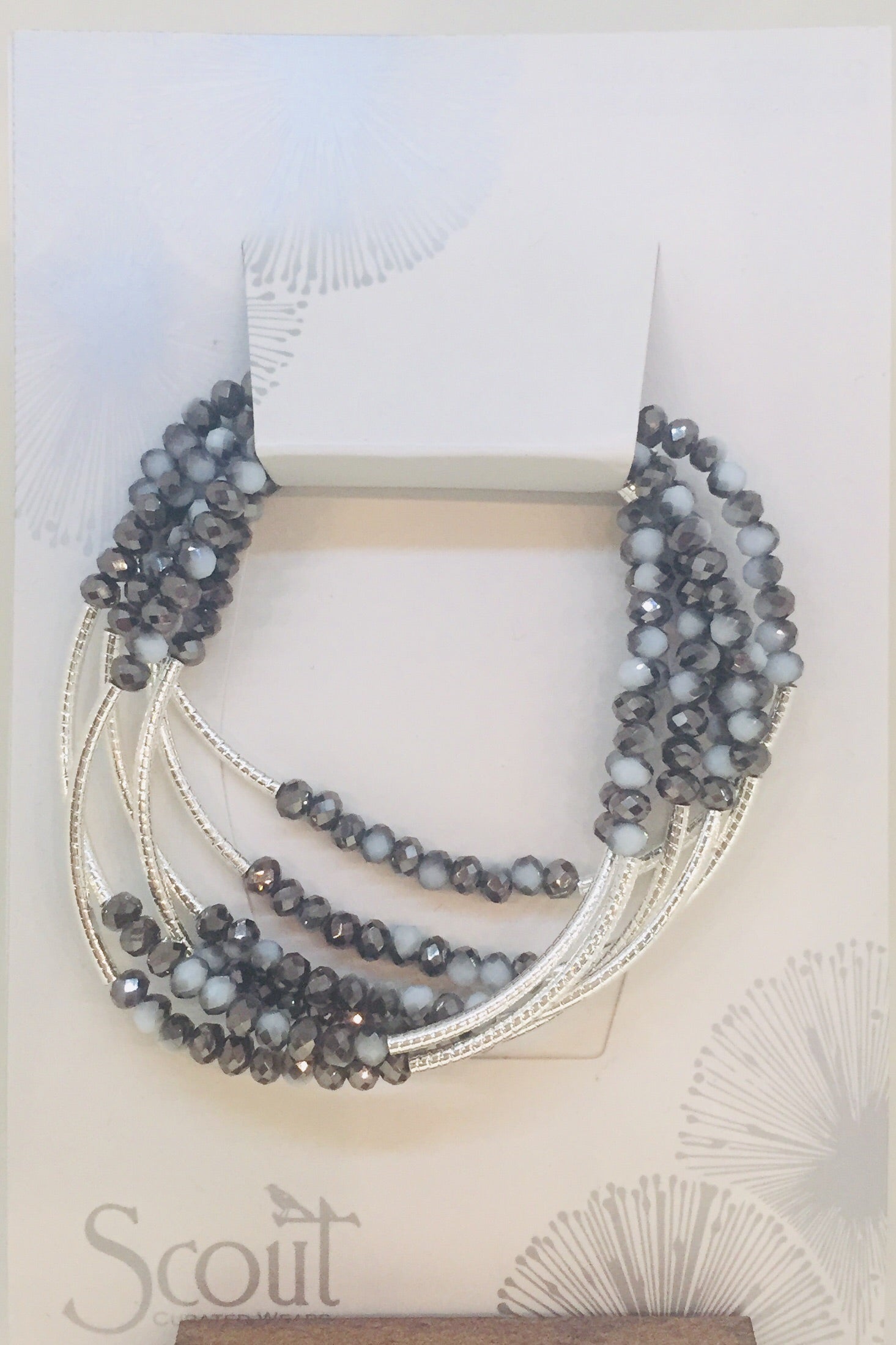 Eclipse/Silver Bracelet Wrap/Necklace