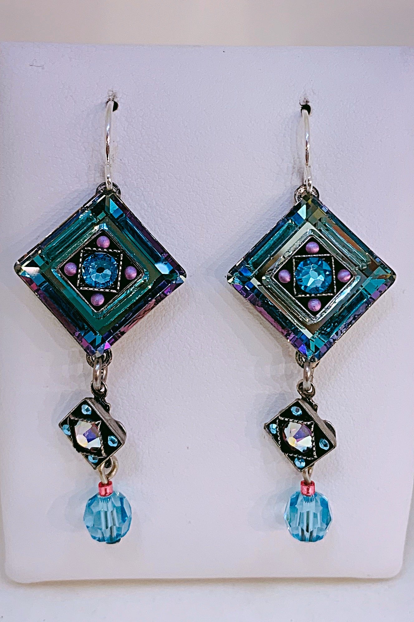 La Dolce Vita Crystal Diamond Earrings w/ Dangle-SOFT