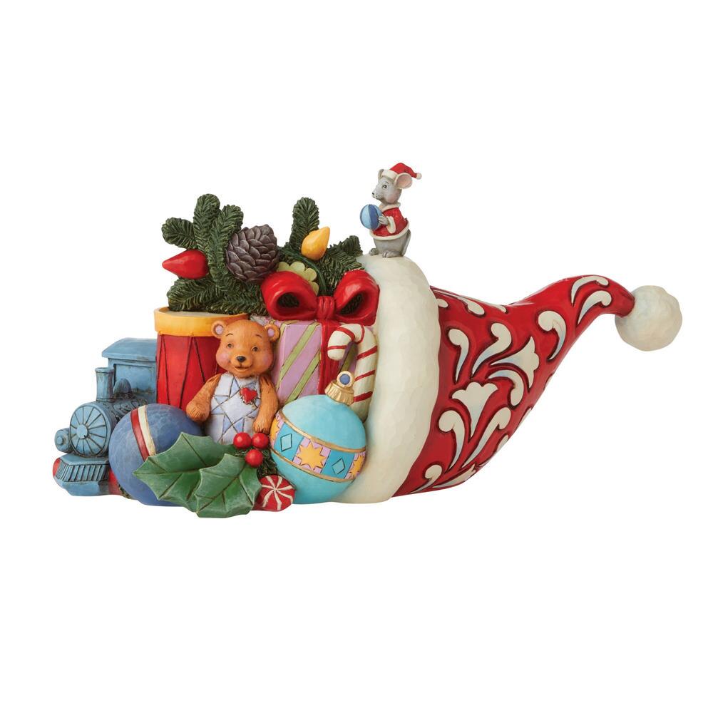 “Christmas Blessings Overflow” Christmas Cornucopia Figurine