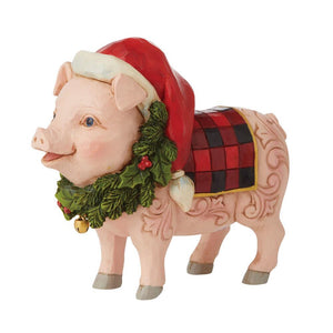 “Hog Wild for the Holidays” Country Christmas Pig Figurine