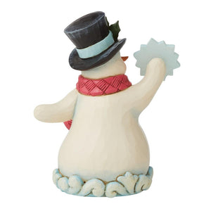 “Winter’s Simple Joys” Snowman Holding Snowflake Figurine