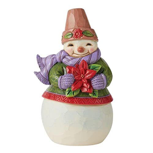 Pint Sized Snowman with Poinsettia