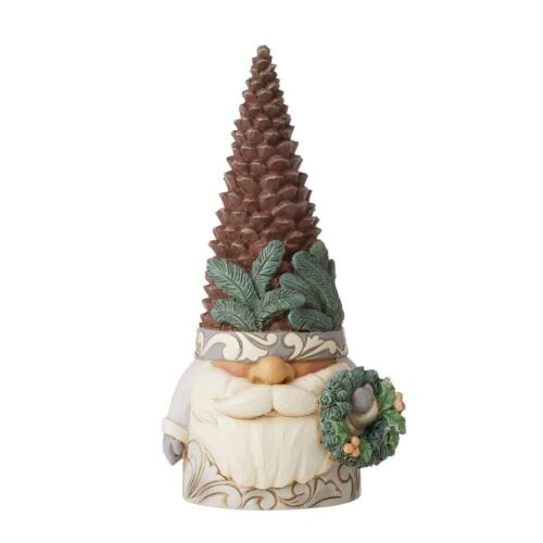 Woodland Gnome with Pinecone Figurine