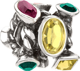 Sterling Silver w Stone - Marquis Mardi Gras - Mutlicolor CZ